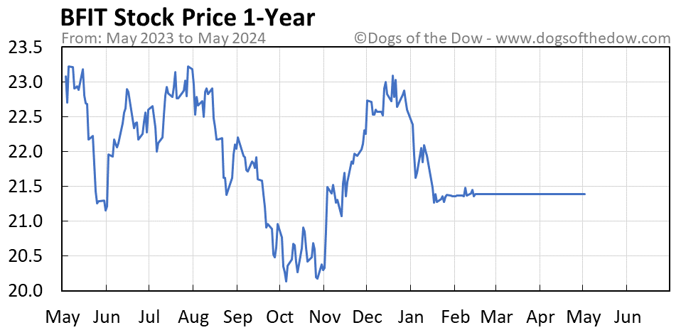BFIT 1-year stock price chart